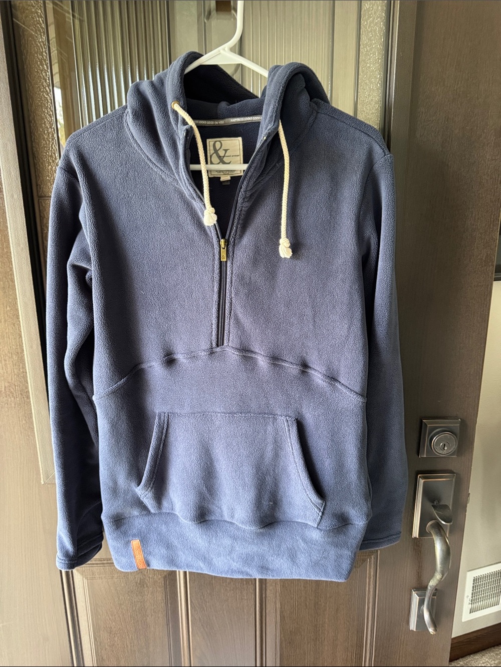 Ampersand Avenue - Navy Half-Zip Pullover Hoodie with Drawstring